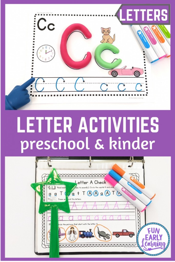 Letter Activities for Preschoolers and Kindergarten Learning Letters Binder