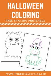 Halloween Coloring Pages Printable Free Tracing Activity! Fun Halloween coloring pages for toddlers and kids!
