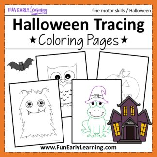 Halloween Coloring Pages Printable Free Tracing Activity! Fun Halloween coloring pages for toddlers and kids!