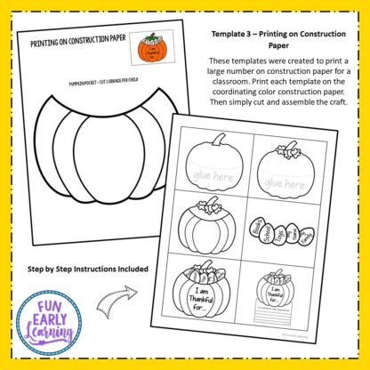 Fun and easy Thanksgiving Crafts for kids to make! DIY this I am Thankful for Thanksgiving Craftivity in preschool and kindergarten. #thanksgivingcraft #kidscraft #funearlylearning
