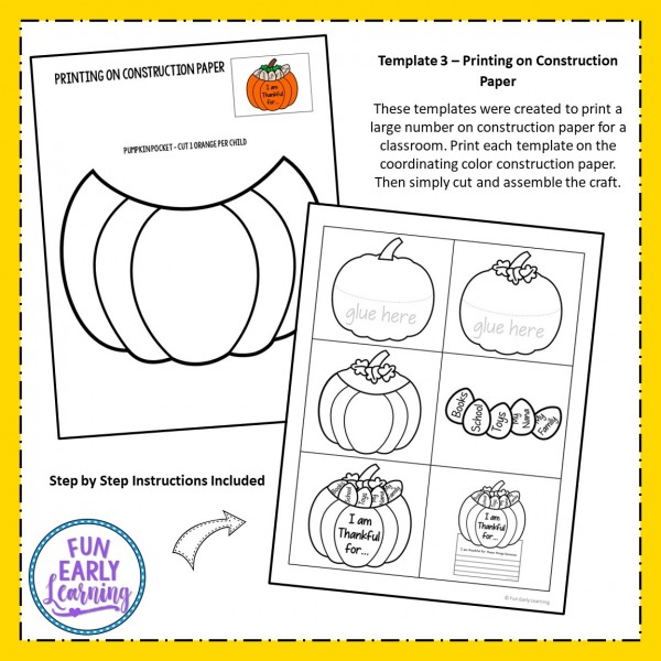 Fun and easy Thanksgiving Crafts for kids to make! DIY this I am Thankful for Thanksgiving Craftivity in preschool and kindergarten. #thanksgivingcraft #kidscraft #funearlylearning