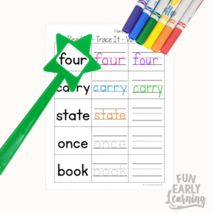 Read It - Trace It - Write It - Fry's Third 100 Sight Words Worksheets Free. Fun sight word worksheets free kindergarten and preschool. Simple no prep printable.