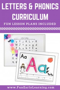 Fun Letters & Phonics Alphabet Curriculum! Great for Preschool, Kindergarten and RTI. Guided lesson plans, activities and printables included! This alphabet curriculum makes teaching fun and easy!