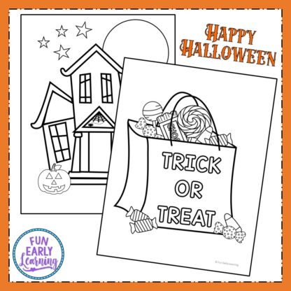 Free Halloween Printable Coloring pages. 8 pages including Halloween coloring pages pumpkins and Halloween coloring pages cat.