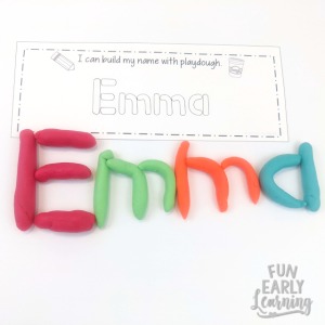 Fun writing name practice activities for preschool and kindergarten. Hands-on activities and name tracing worksheets for learning to write your name.