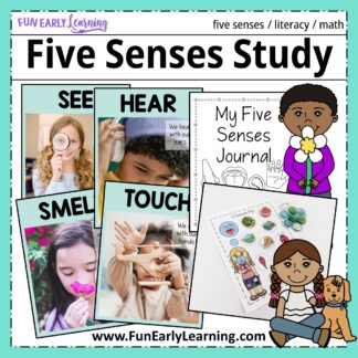 Five senses activitiesfor preschool and kindergarten! Fun hands-on activities, centers, lesson plans, play learning, and more!